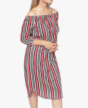 OFF SHOULDER DRESS - RED