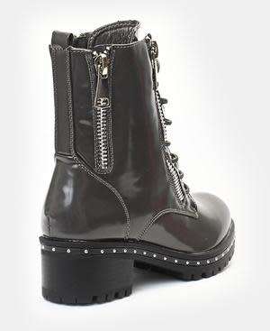 MID CALF BOOTS - GREY SIZE 3 4 5 6