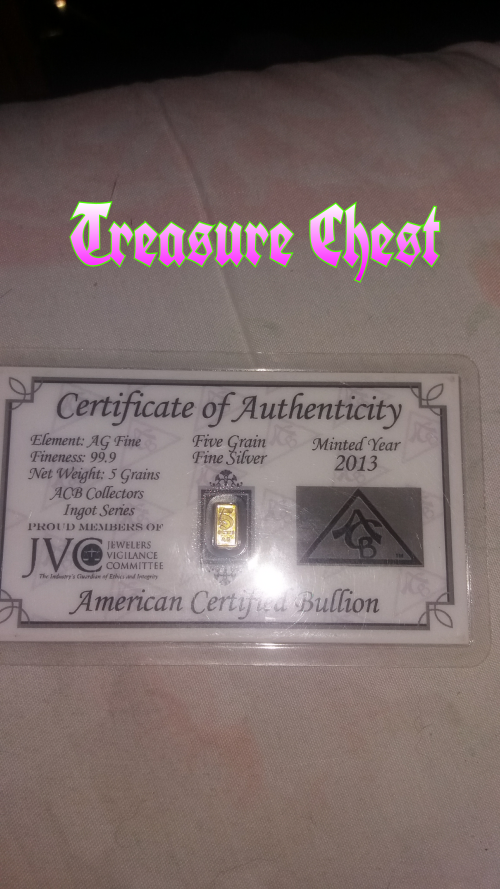 Awsome 5 gr pure Certified Silver