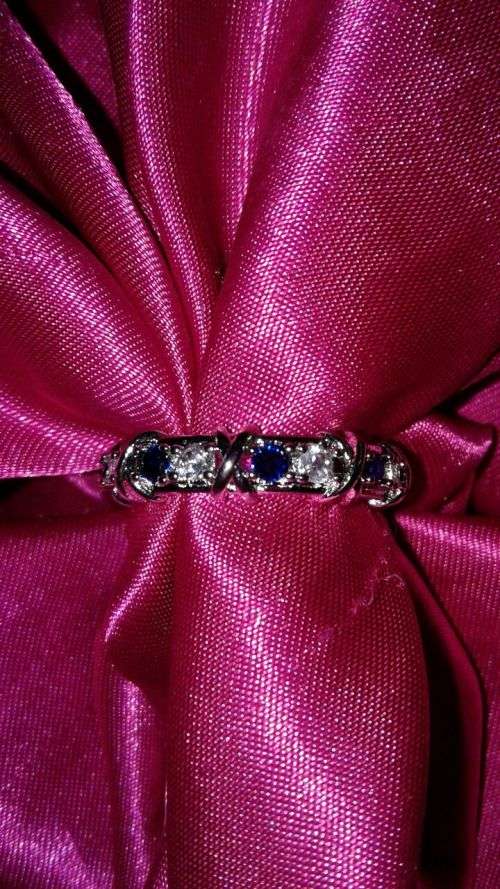 925 silver triple a zirconia size 7