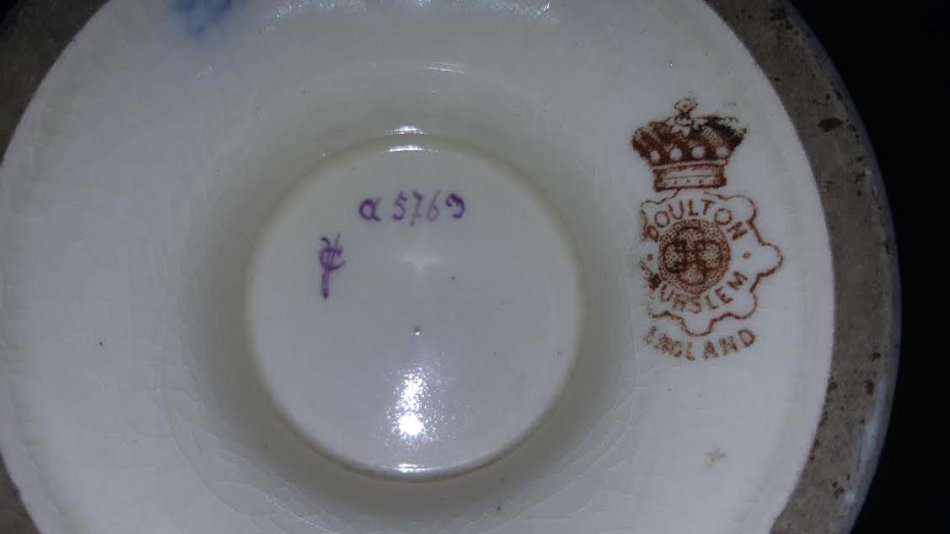 Extremely Rare 1892 (Henry) Doulton Burslem Royal Blue, Gold & White Large Vase - For Connoisseurs !