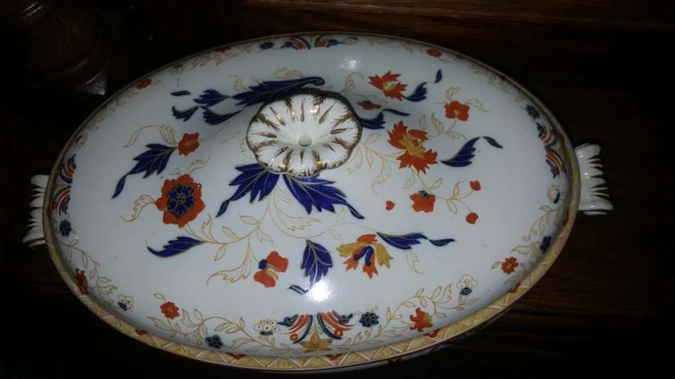 Extremely Rare 1880 Wedgwood Japanese Imari Lidded Tureen - No Damage !!! - For Connoisseurs !
