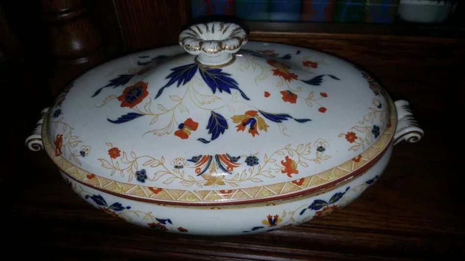 Extremely Rare 1880 Wedgwood Japanese Imari Lidded Tureen - No Damage !!! - For Connoisseurs !