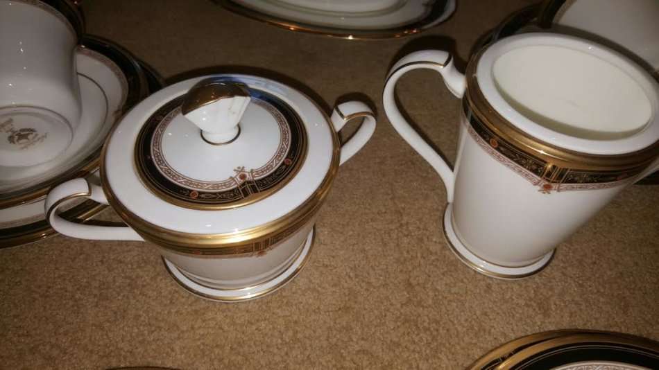 A Connoisseurs Large 94 Piece Dinner & Coffee Service by Noritake  Gold & Sable Unused ** R52 500 **