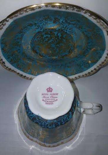 Ultra Rare Royal Albert Buckingham Series Tea Duo :  - RARE Pristine 1st Quality !