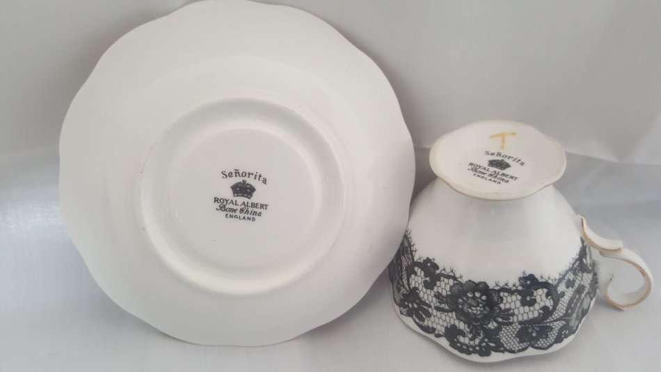 Ultra Rare ! Royal Albert 1950's Senorita Tea Duo. Most sought after ! Un-used 1st Quality !