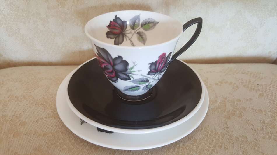 Royal Albert Masquerade Tea Trio's Pristine Condition ! 1st Quality. 4 Available