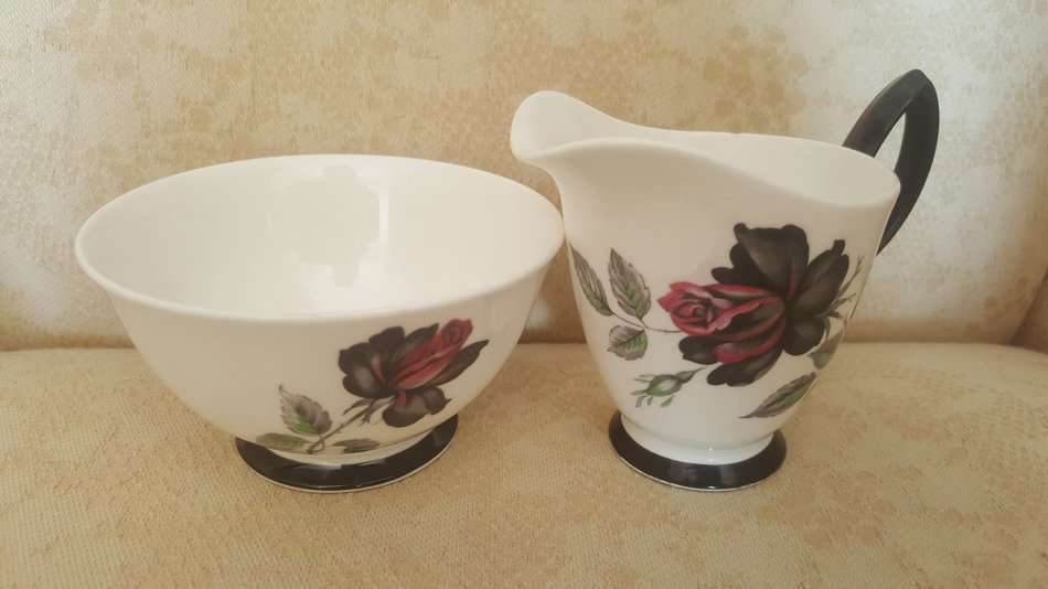Royal Albert Masquerade Sugar Bowl & Milk Jug ! 1st Quality.