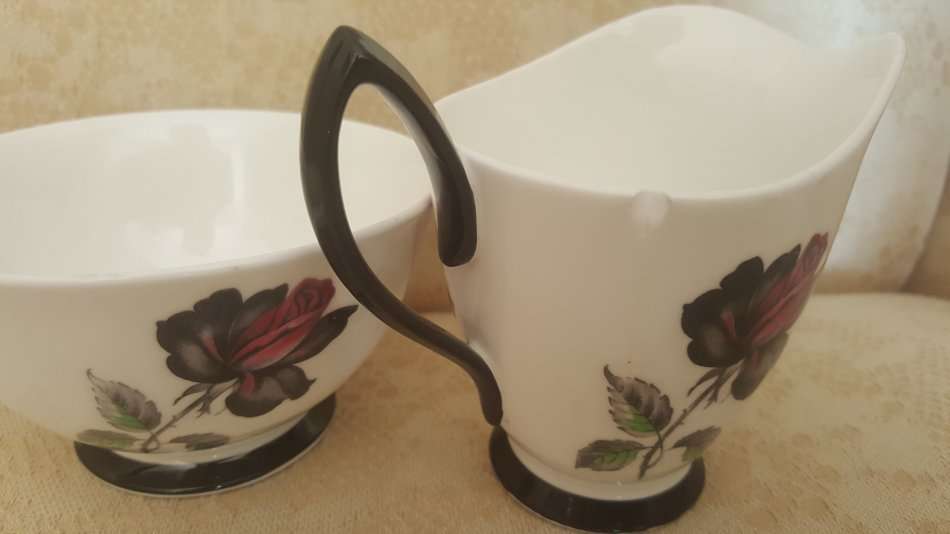Royal Albert Masquerade Sugar Bowl & Milk Jug ! 1st Quality.