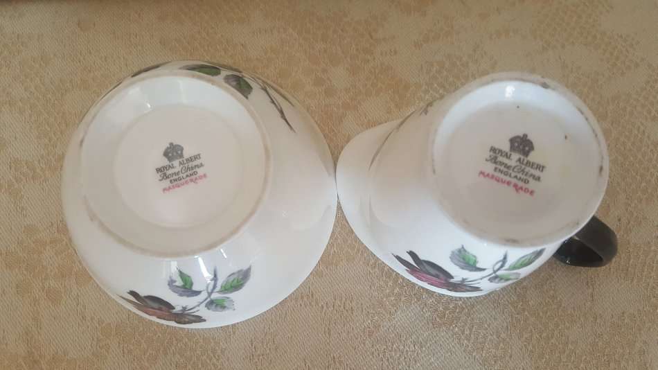 Royal Albert Masquerade Sugar Bowl & Milk Jug ! 1st Quality.