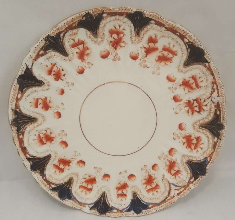 Earliest Royal Albert Daisy Scalloped Edge Imari biscuit Platter C.1896 - 1904 ! :  Stunning !