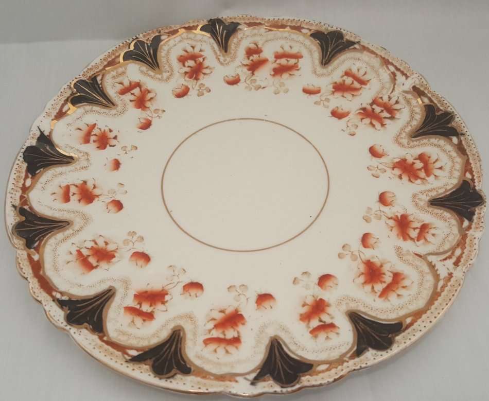 Earliest Royal Albert Daisy Scalloped Edge Imari biscuit Platter C.1896 - 1904 ! :  Stunning !