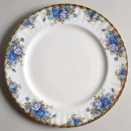 ~ Special ~ Rare Royal Albert Moonlight Rose Dinners Plate 23cm ~ Pristine 1st Quality 10 available