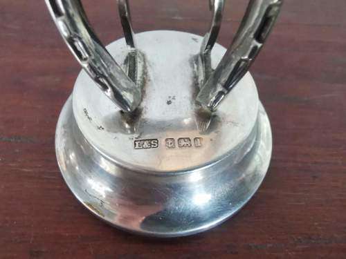 Boxed pair of hallmarked silver menu holders