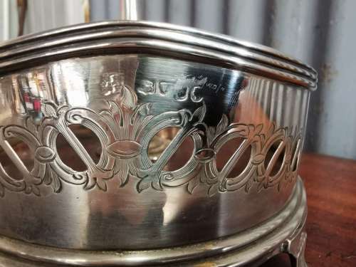 Silver condiment caddy