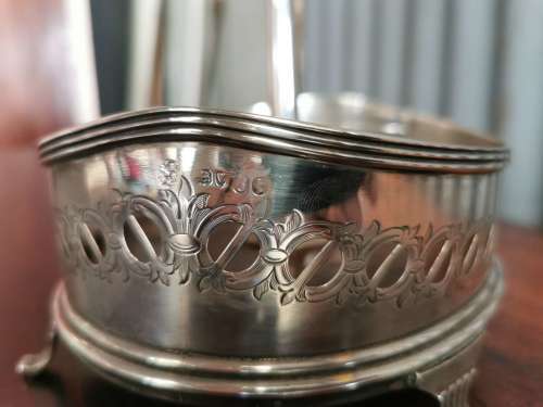 Silver condiment caddy