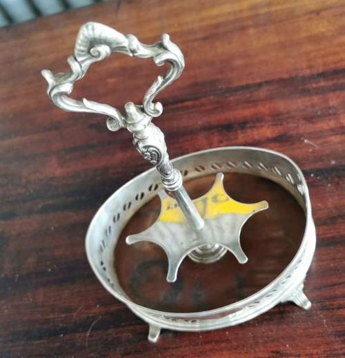 Silver condiment caddy