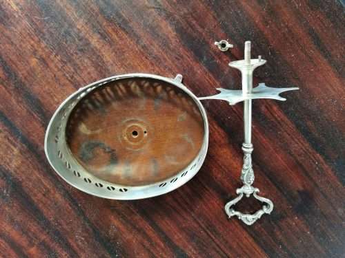 Silver condiment caddy