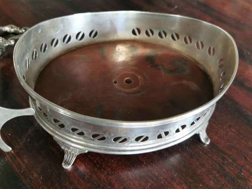 Silver condiment caddy