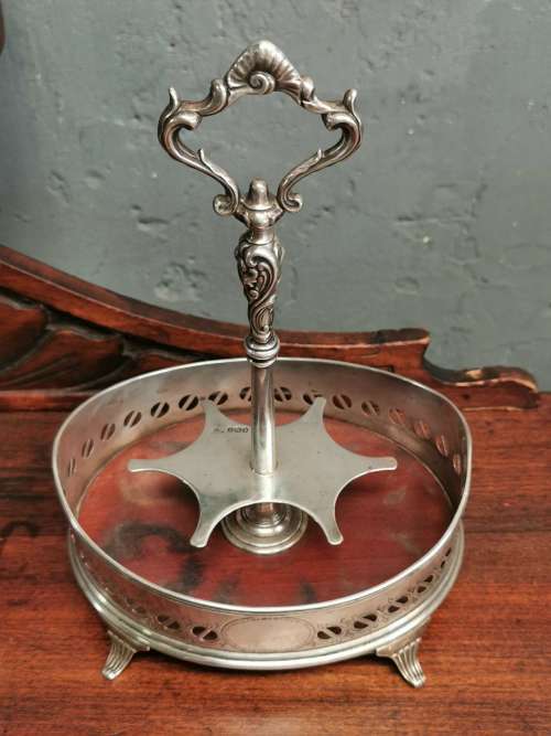 Silver condiment caddy