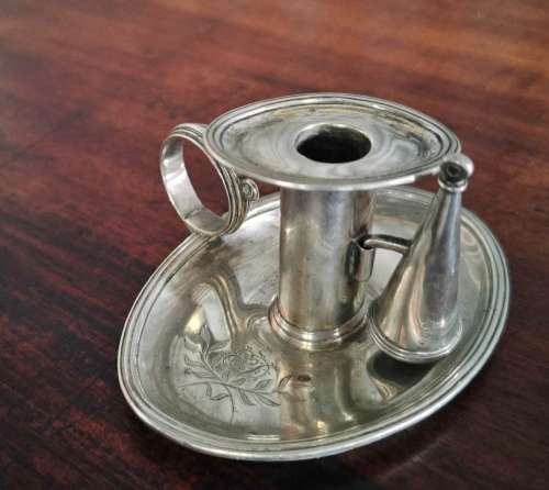 Georgian Silver Chamber Candlestick