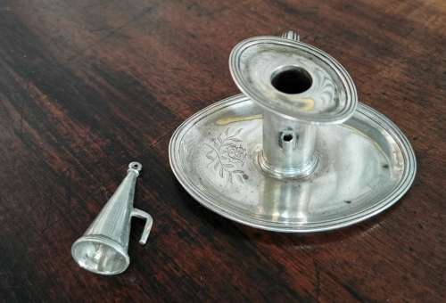 Georgian Silver Chamber Candlestick