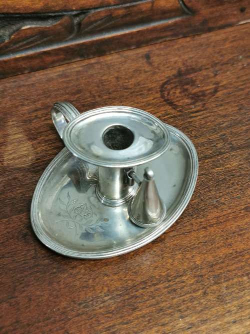 Georgian Silver Chamber Candlestick