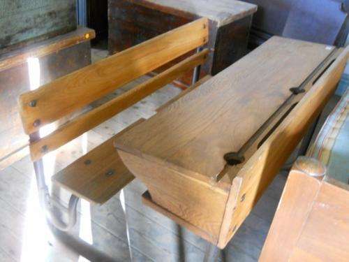 OAK TWO-SEATER SCHOOL DESK