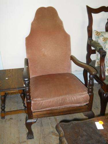 stunning imbuia highback fireside chair