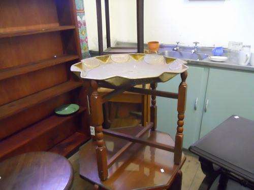 brass tray top table