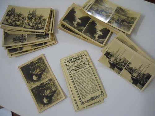 39 cigarette cards "here there and everywhere"