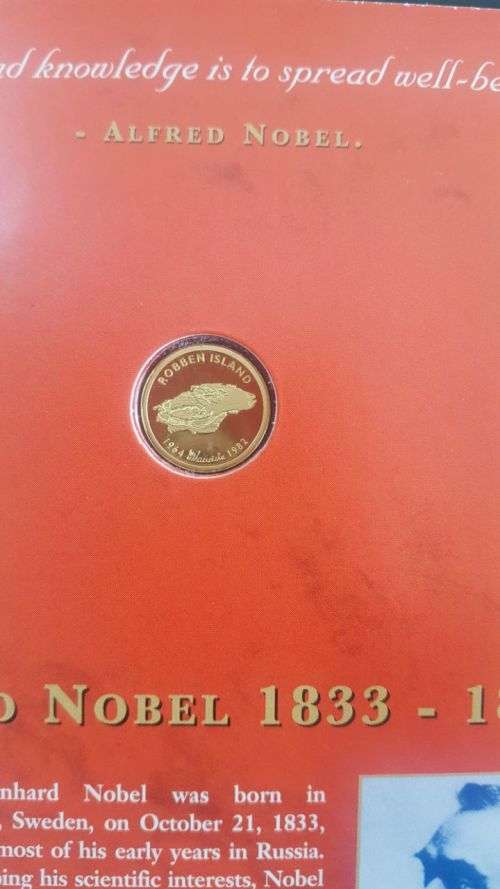 Nelson Mandela 1/10 24ct Gold Commemorative Medallion - 2 available