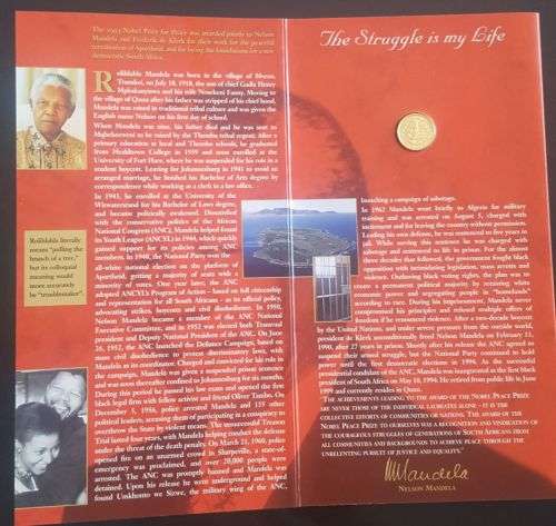 Nelson Mandela 1/10 24ct Gold Commemorative Medallion - 2 available