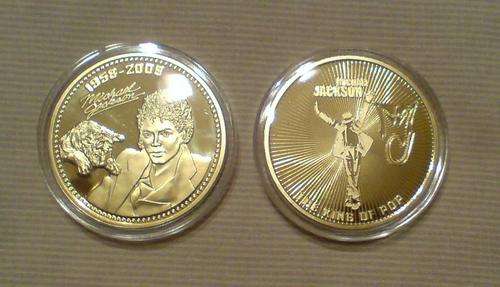 Michael Jackson 24Kt Gold Plated Proof -Ultra Cameo - STUNNING COIN!!!!