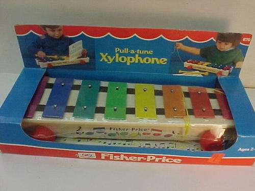 FISHER PRICE  1985 = PULL-A-TUNE XYLOPHONE - Still sealed in original packaging