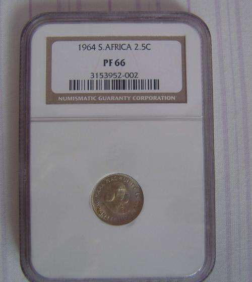 1964 Silver 2.5c(Tickey) Proof - First Decimal Series- NGC Graded PF 66 - Low Mintage