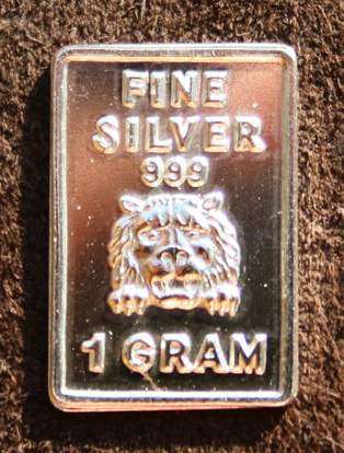 Fine Silver Bar .999 - 1 Gram x 5