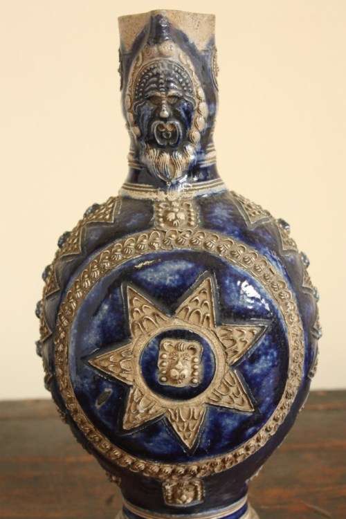 Westerwald 17Century Enamel Decorated Stoneware Krug Jug