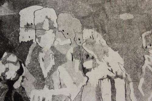 Cyprian Mpho Shilakoe (1946-1972) Etching - They left us