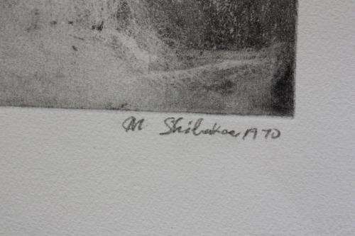 Cyprian Mpho Shilakoe (1946-1972) Etching - They left us