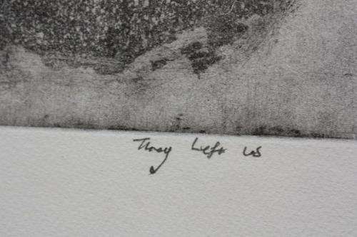 Cyprian Mpho Shilakoe (1946-1972) Etching - They left us