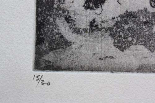 Cyprian Mpho Shilakoe (1946-1972) Etching - They left us