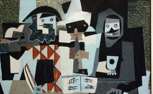 Painting of musicians