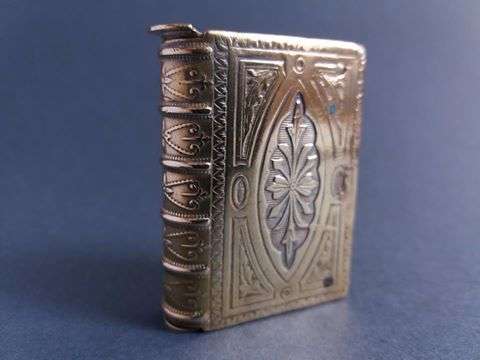 Victorian brass vesta case (dated 1876)