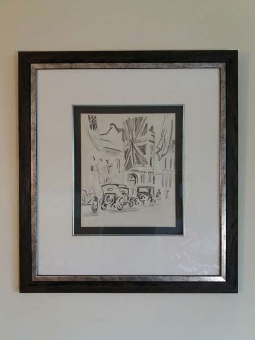 2 x Harry Stratford Caldecott drawings