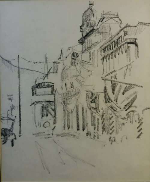 2 x Harry Stratford Caldecott drawings