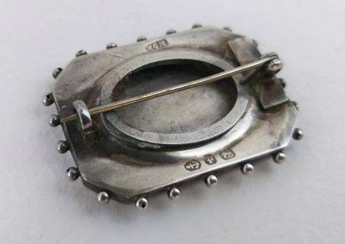 Victorian sterling silver and rose gold sweetheart brooch