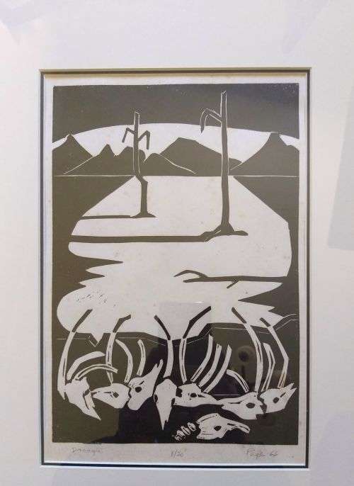 Fred Page woodcut - Droogte