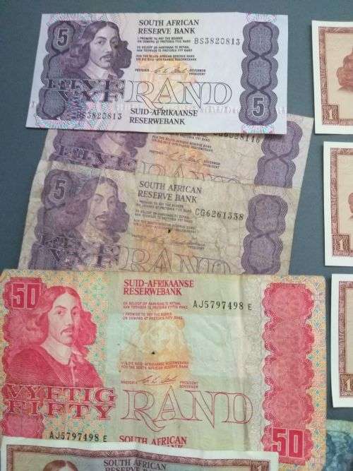 Old South African bank notes
