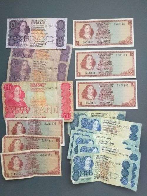 Old South African bank notes